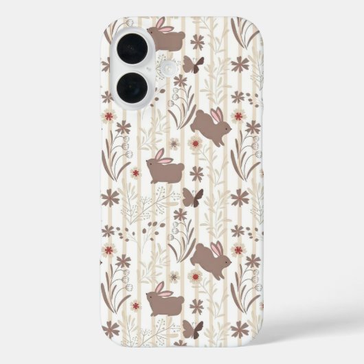 Gentle Rabbit Prince with Botanicals Case-Mate iPhone Case (Achterkant)