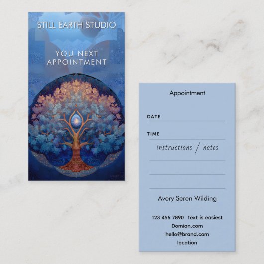 Gentle Radiance | Tree of Life Afsprakenkaartje (Voorkant / Achterkant)