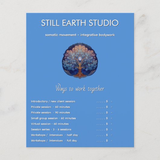 Gentle Radiance | Tree of Life B&B Flyer (Voorkant)