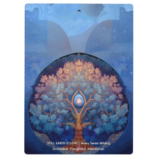 Gentle Radiance | Tree of Life B&B Klembord (Achterkant)