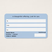 Gentle Radiance | Tree of Life B&B Visitekaartje (Achterkant)