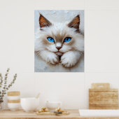 Gentle Ragdoll Cat – Painterly Pastel Composition Poster (Keuken)