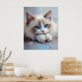 Gentle Ragdoll Cat – Soft Pastel Art Print (Keuken)