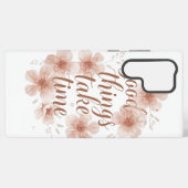 Gentle Reminder with Soft Florals Samsung Galaxy Hoesje (Achterkant horizontaal)