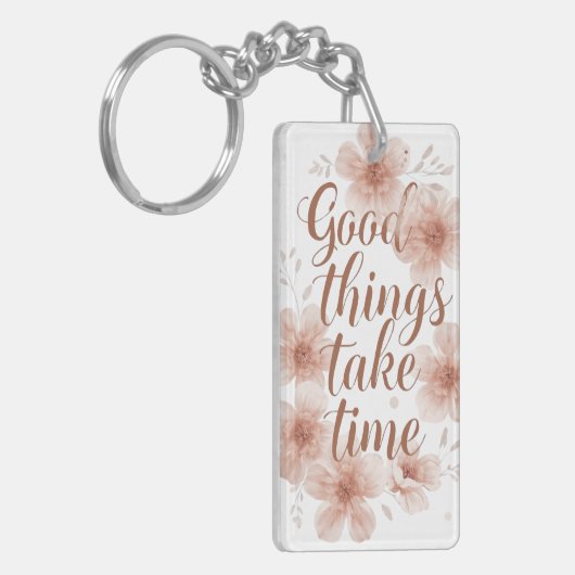 Gentle Reminder with Soft Florals Sleutelhanger (Voorkant Links)