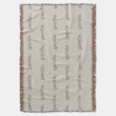 Gentle Repeated Word Pattern Cozy, Calm & Soft  Deken (Voorkant Verticaal)