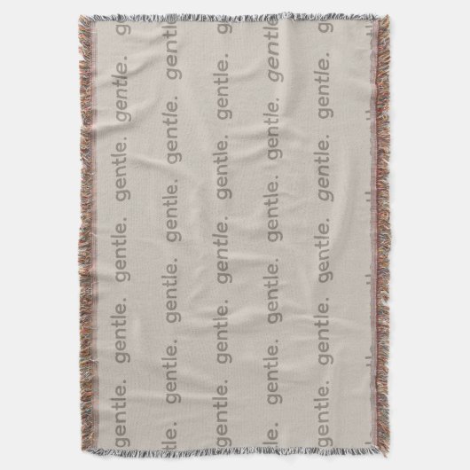 Gentle Repeated Word Pattern Cozy, Calm & Soft Deken (Voorkant Verticaal)