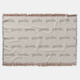 Gentle Repeated Word Pattern Cozy, Calm & Soft  Deken