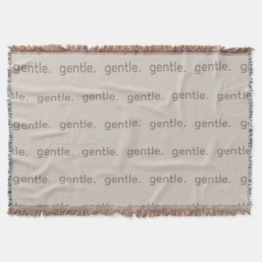 Gentle Repeated Word Pattern Cozy, Calm & Soft  Deken (Voorkant)