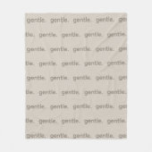 Gentle Repeated Word Pattern Cozy, Calm & Soft  Fleece Deken (Voorkant)