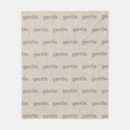 Gentle Repeated Word Pattern Cozy, Calm & Soft  Fleece Deken