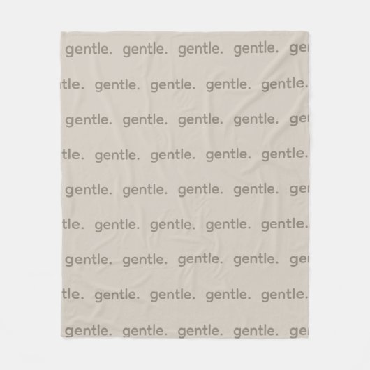 Gentle Repeated Word Pattern Cozy, Calm & Soft  Fleece Deken (Voorkant)