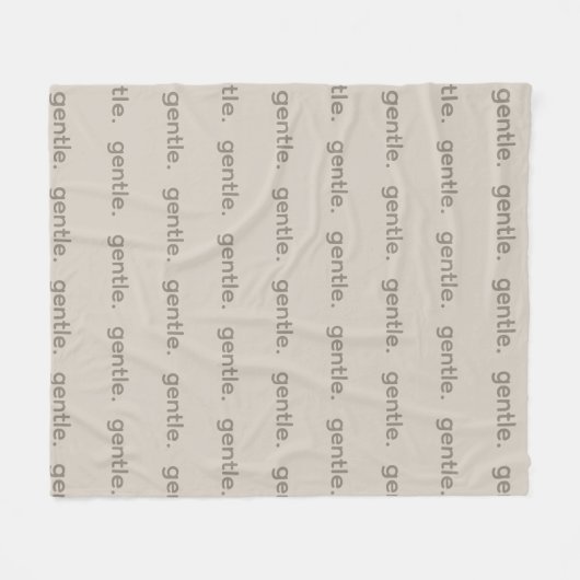 Gentle Repeated Word Pattern Cozy, Calm & Soft  Fleece Deken (Voorkant (Horizontaal))