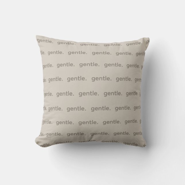 Gentle Repeated Word Pattern Cozy, Calm & Soft  Kussen (Voorkant)