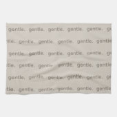 Gentle Repeated Word Pattern Cozy, Calm & Soft  Theedoek (Horizontaal)
