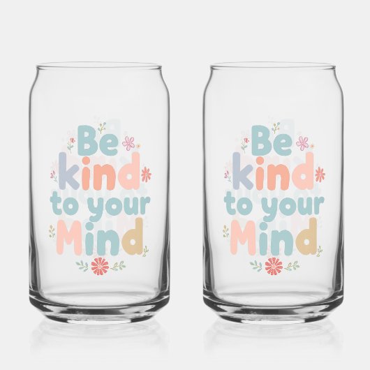 Gentle Self Care and Positive Reminder Blikvorm Glas (Achterkant)