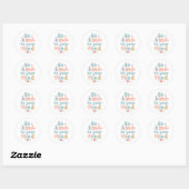 Gentle Self Care and Positive Reminder Ronde Sticker (Vel)