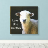 Gentle Sheep Canvas Afdruk (Insitu (Houten vloer))