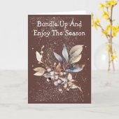 Gentle Snowfall Florals Winter Card Kaart (Gele Bloem)