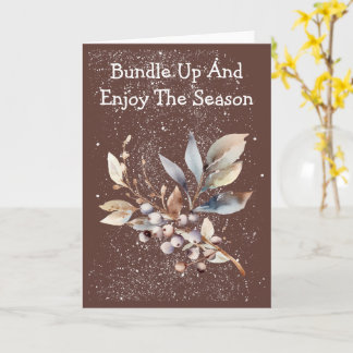 Gentle Snowfall Florals Winter Card Kaart