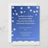 Gentle Snowflake Holiday Party Kaart (Voorkant)