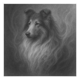 Gentle Soul — Collie Portrait by GeoWild Designs Foto Afdruk