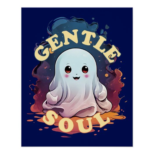 Gentle Soul Kawaii Ghost Perfect Poster (Voorkant)