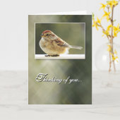 Gentle Sparrow - Thinking of You Card Kaart (Gele Bloem)