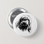 Gentle Spinone Mood Ronde Button 5,7 Cm (Voorkant /achterkant)