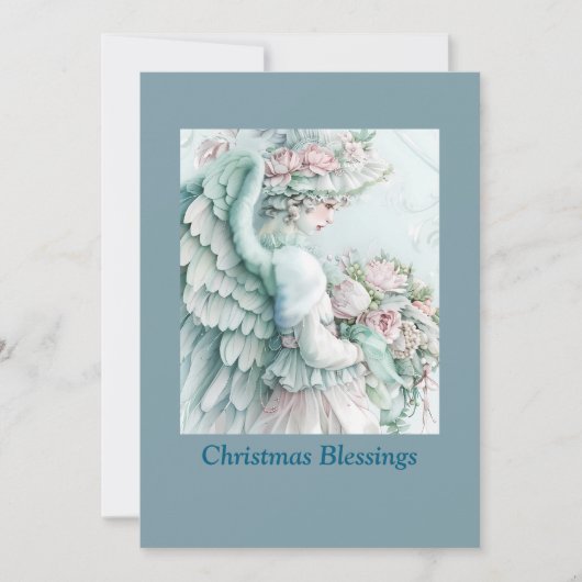 Gentle Spirit – Vintage Christmas Angel Card Kaart (Voorkant)