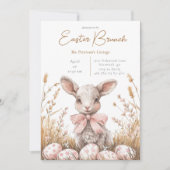 Gentle Spring Lamb & Pastel Easter Egg Hunt Kaart (Voorkant)
