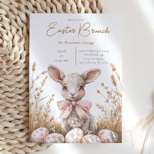 Gentle Spring Lamb & Pastel Easter Egg Hunt Kaart
