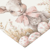 Gentle Spring Lamb & Pastel Easter Egg Hunt Korte Tafelloper (Hoek)