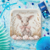 Gentle Spring Lamb & Pastel Easter Egg Hunt Papieren Bordje (Feest)
