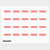 Gentle Stamp Ronde Sticker (Vel)