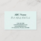 Gentle Steps Doula & Geboortecoach Visitekaartje (Achterkant)