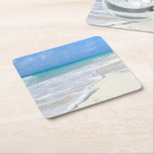 Gentle Surf White Sand Beach Kartonnen Onderzetters (Schuin)