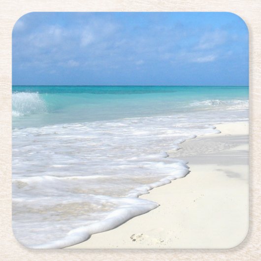 Gentle Surf White Sand Beach Kartonnen Onderzetters (Voorkant)