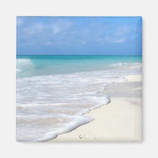 Gentle Surf White Sand Beach Magneet (Voorkant)