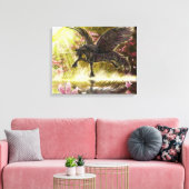 Gentle Touch~winged eenhoorn canvas Afdruk (Insitu (Woonkamer))