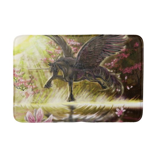 Gentle Touch~winged unicorn Badmat (Voorkant)