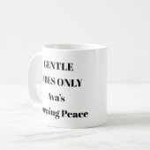 Gentle Vibes Only esthetische Mok voor de mentale (Voorkant links)