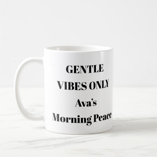 Gentle Vibes Only esthetische Mok voor de mentale (Links)