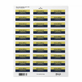 Gentle Warm Yellow - Bold Retro Address Label (Full Sheet)