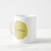 Gentle Warm Yellow Circle Coffee Mug Koffiemok (Voorkant links)