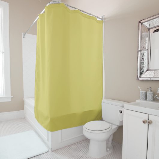 Gentle Warm Yellow Decorative Shower Curtain Douchegordijn (In situ)