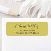 Gentle Warm Yellow - Elegant Address Label (Insitu)