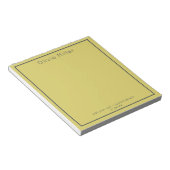 Gentle Warm Yellow Minimalist Notepad Notitieblok (Schuin)