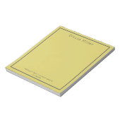Gentle Warm Yellow Minimalist Notepad Notitieblok (Linkerzijde)