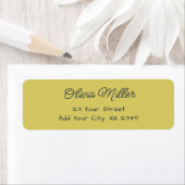 Gentle Warm Yellow - Modern Address Label (Insitu)